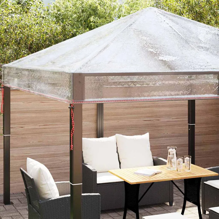 Remplacement de housse de gazebo 300 x 300 x 26 cm Transparent - 5