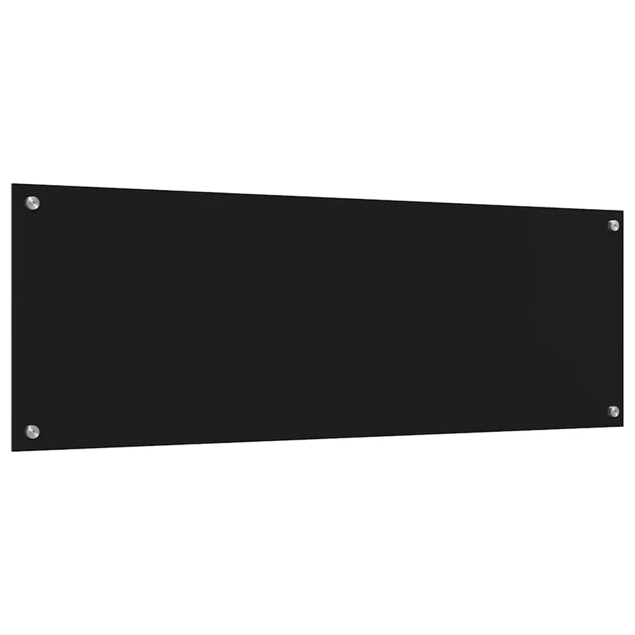 Crédence de cuisine 2 pcs Noir 120 x 40 cm verre trempé - 6