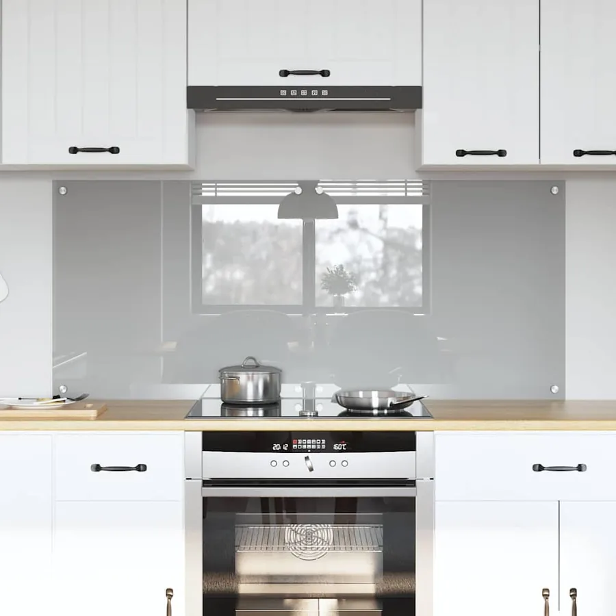 Crédence de cuisine 2 pcs Gris clair 70 x 60 cm verre trempé
