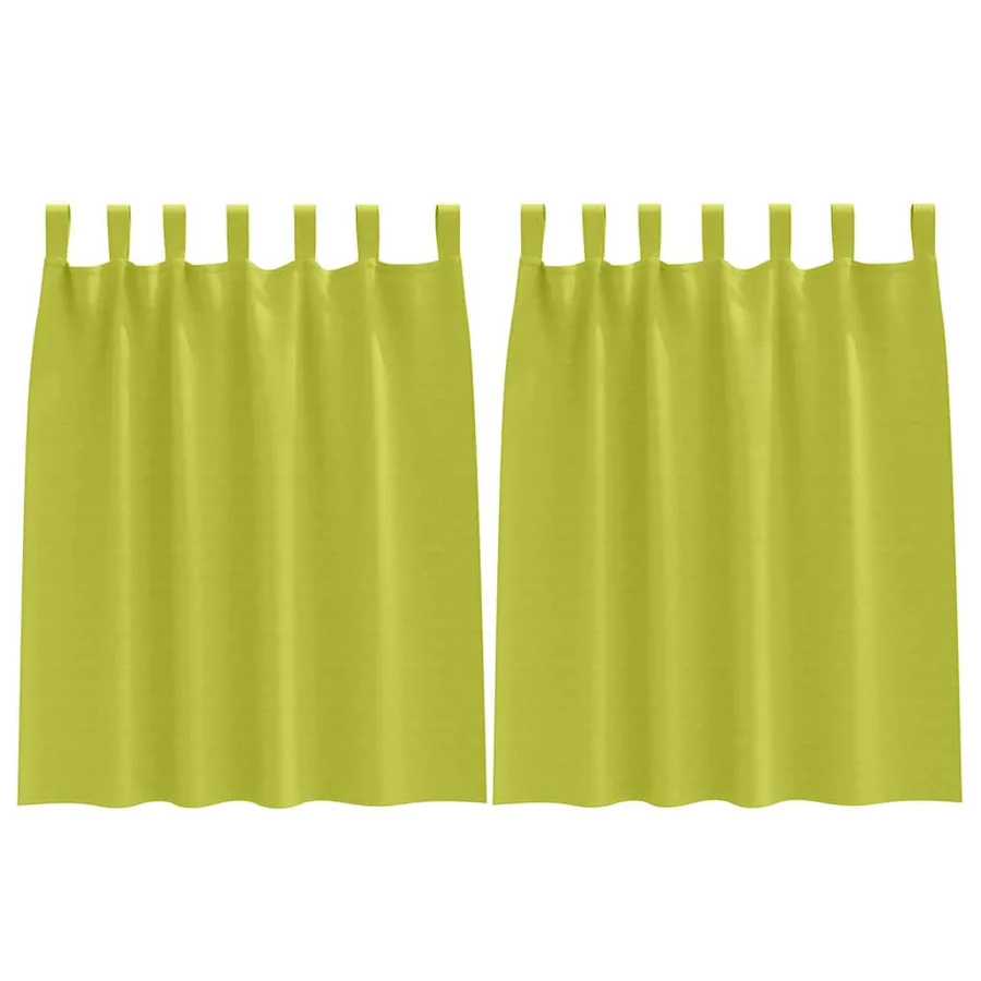 Rideaux occultants avec anneaux 2 pcs Vert 140 x 140 cm - 2