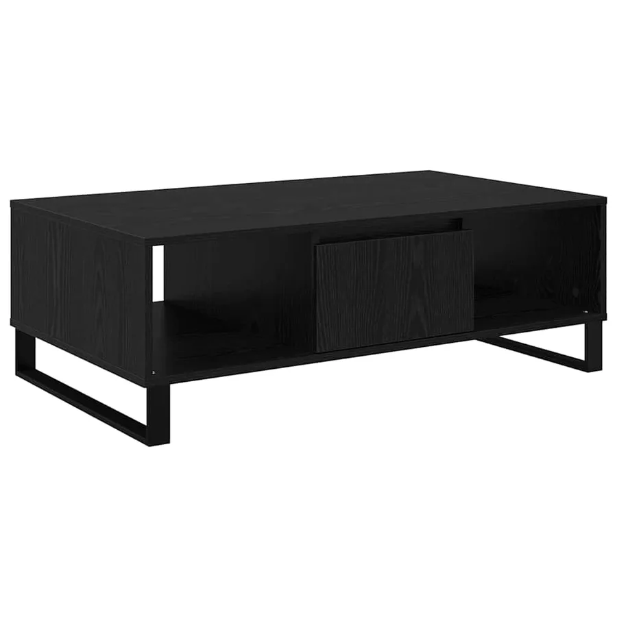 Table basse Chêne noir 104 x 60 x 35 cm Bois d'ingénierie - 2