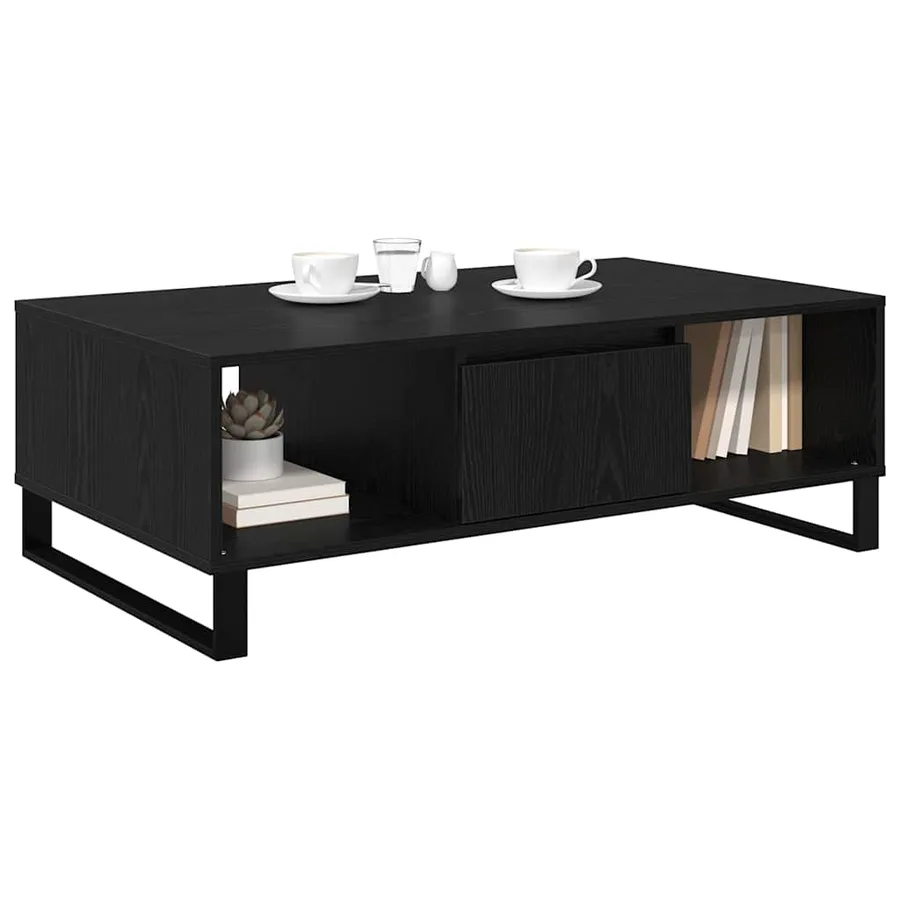 Table basse Chêne noir 104 x 60 x 35 cm Bois d'ingénierie - 3
