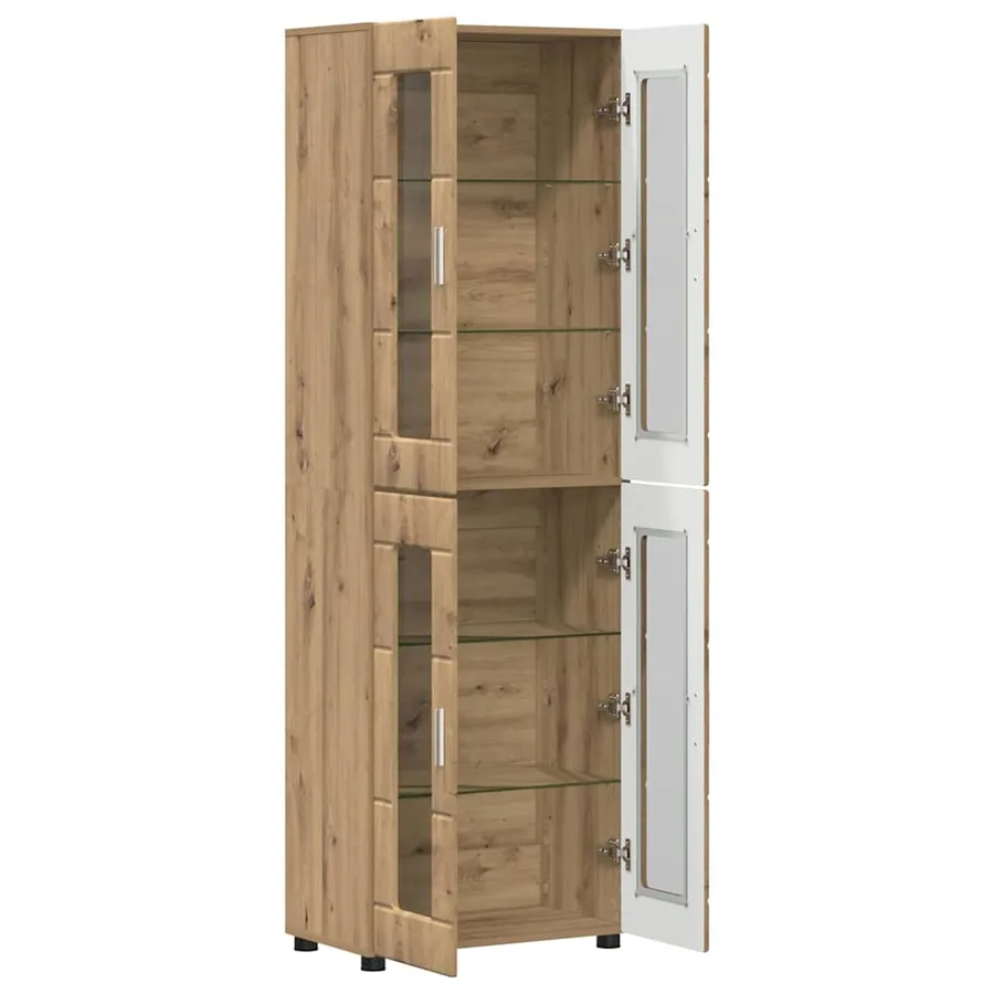 Haut Armoire FLORIN 60 x 35 x 182 cm Chêne artisanal - 5