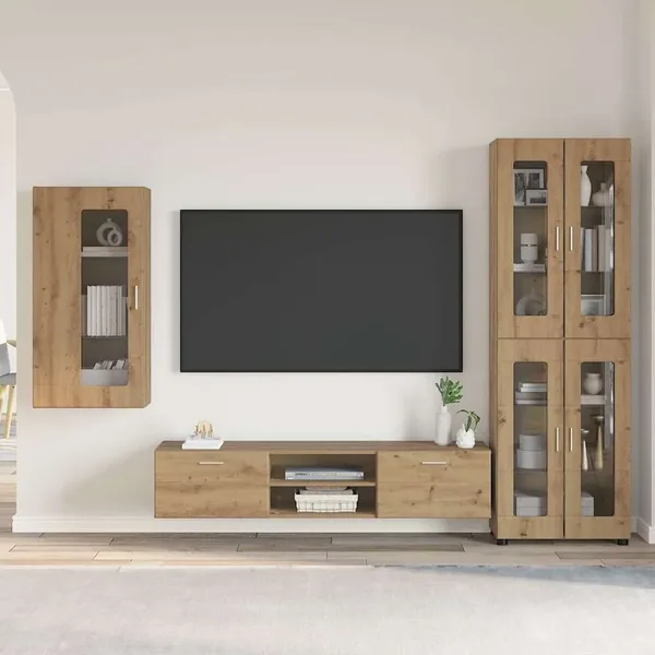 Ensemble meuble TV FLORIN 3 pcs Chêne artisanal