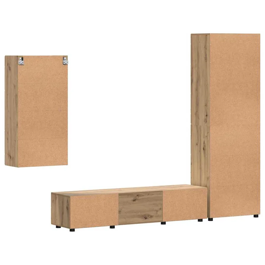Ensemble meuble TV FLORIN 3 pcs Chêne artisanal - 8