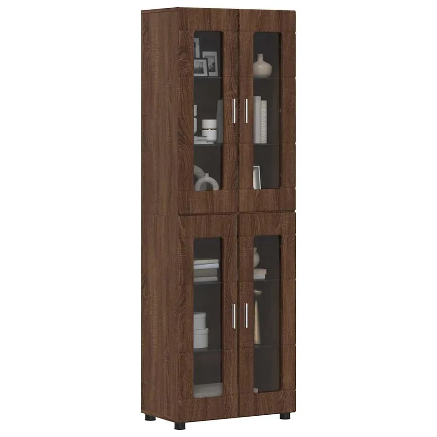 Haut Armoire avec étagère FLORIN Chêne brun 60 x 35 x 182 cm - 3