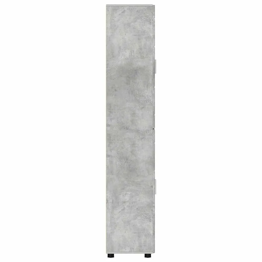 Haut Armoire avec étagère FLORIN Gris béton 60 x 35 x 182 cm - 7