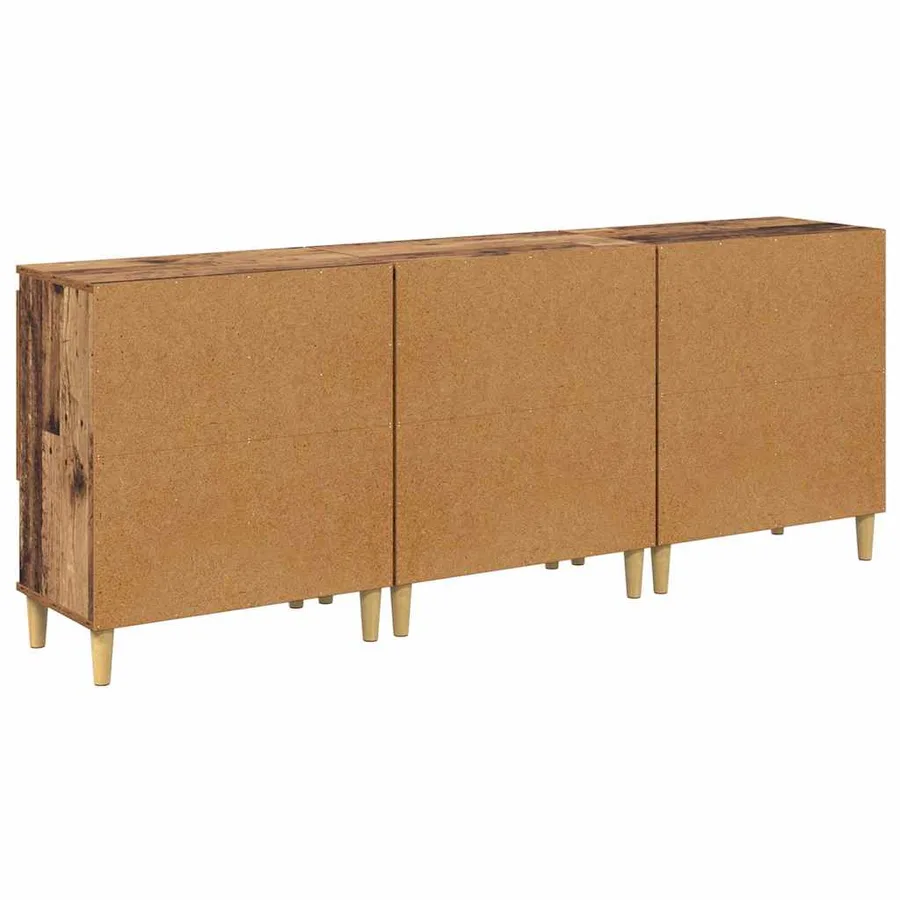 Buffets 3 pcs Bois Ancien 60 x 35 x 70 cm Bois d'ingénierie - 7