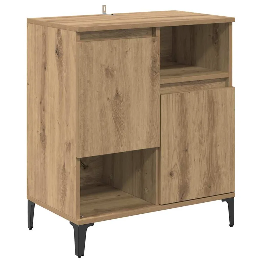 Buffets 2 pcs Chêne artisanal 60 x 35 x 70 cm Bois d'ingénierie - 7