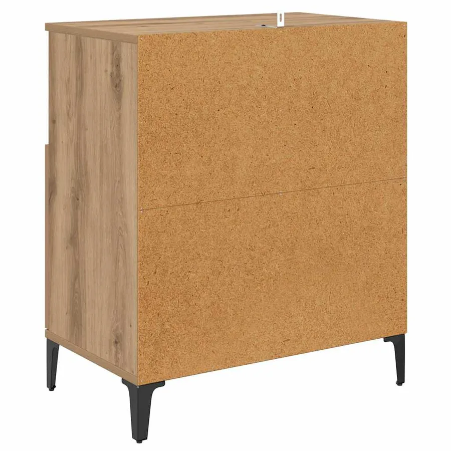 Buffets 2 pcs Chêne artisanal 60 x 35 x 70 cm Bois d'ingénierie - 9