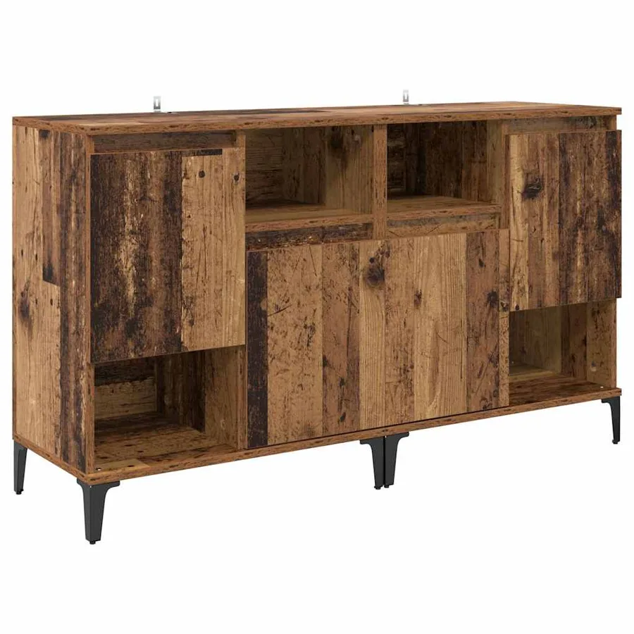 Buffets 2 pcs Bois Ancien 60 x 35 x 70 cm Bois d'ingénierie - 5