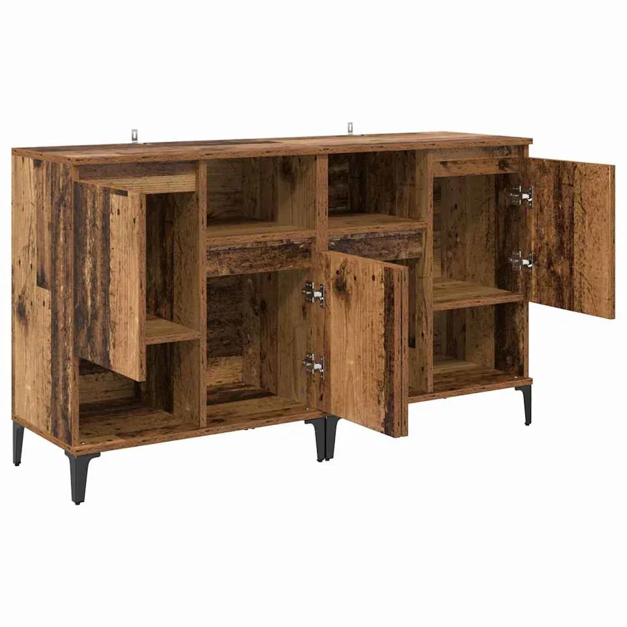 Buffets 2 pcs Bois Ancien 60 x 35 x 70 cm Bois d'ingénierie - 6