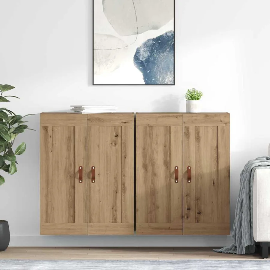 Meuble mural 2 pcs Chêne artisanal 69,5 x 34 x 90 cm