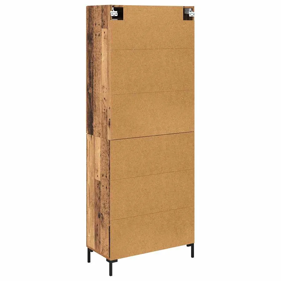 Haut Armoire 2 pcs Bois ancien Bois d'ingénierie - 10