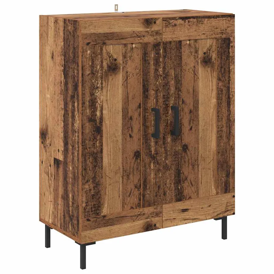 Haut Armoire 2 pcs Bois ancien Bois d'ingénierie - 6