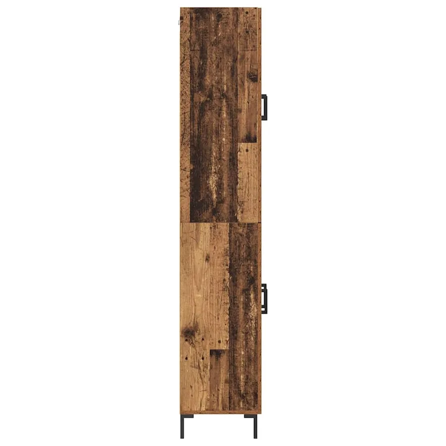 Haut Armoire 2 pcs Bois ancien Bois d'ingénierie - 9