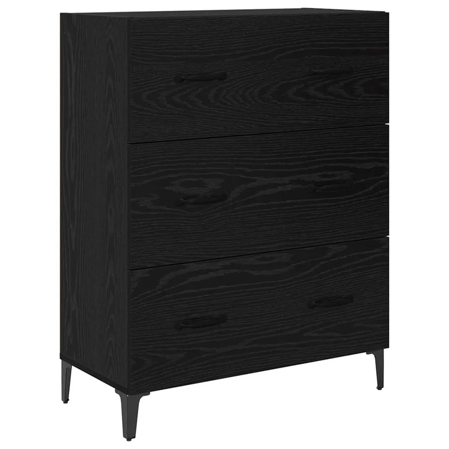 Haut Armoire Chêne noir 69,5 x 34 x 180 cm Bois d'ingénierie - 6