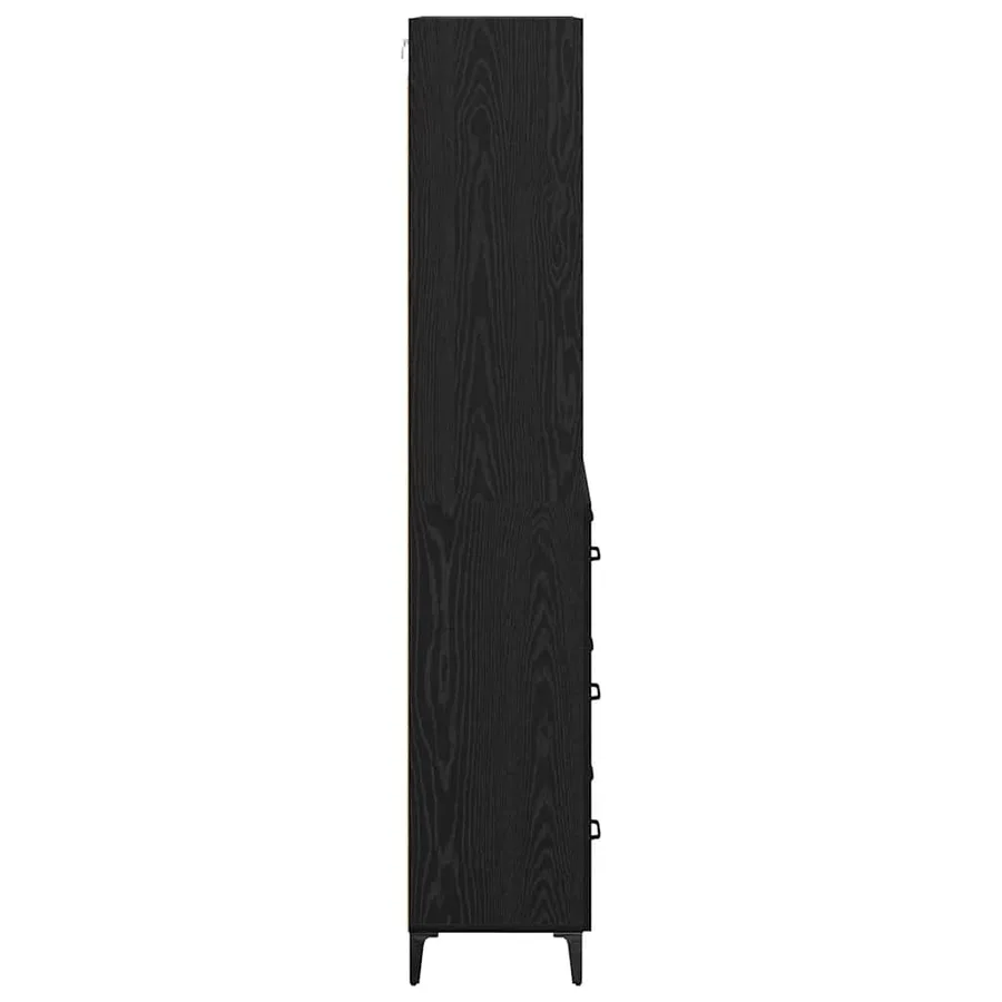 Haut Armoire Chêne noir 69,5 x 34 x 180 cm Bois d'ingénierie - 9