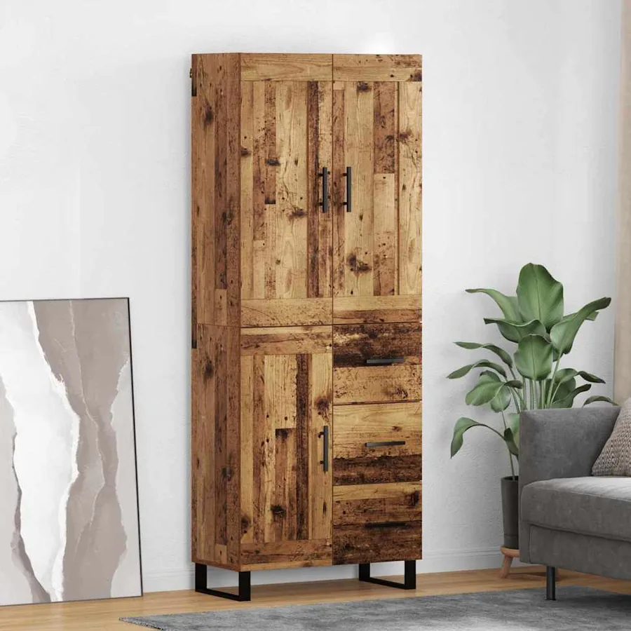 Haut Armoire Bois ancien 69,5 x 34 x 180 cm Bois d'ingénierie