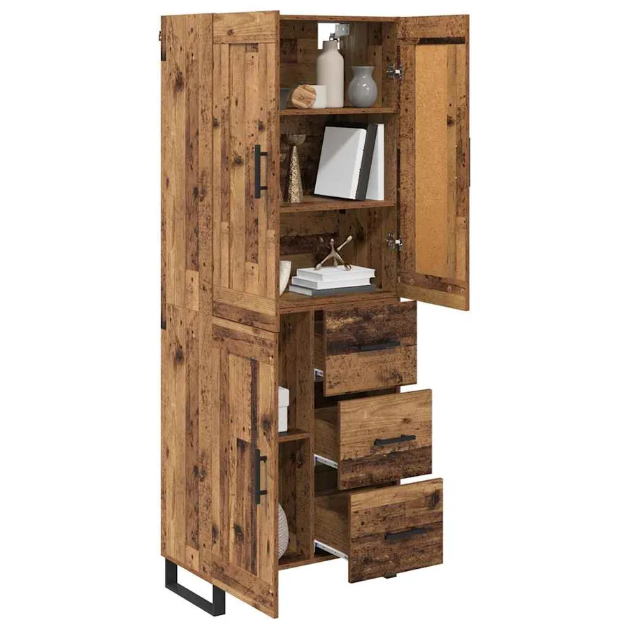 Haut Armoire Bois ancien 69,5 x 34 x 180 cm Bois d'ingénierie - 3