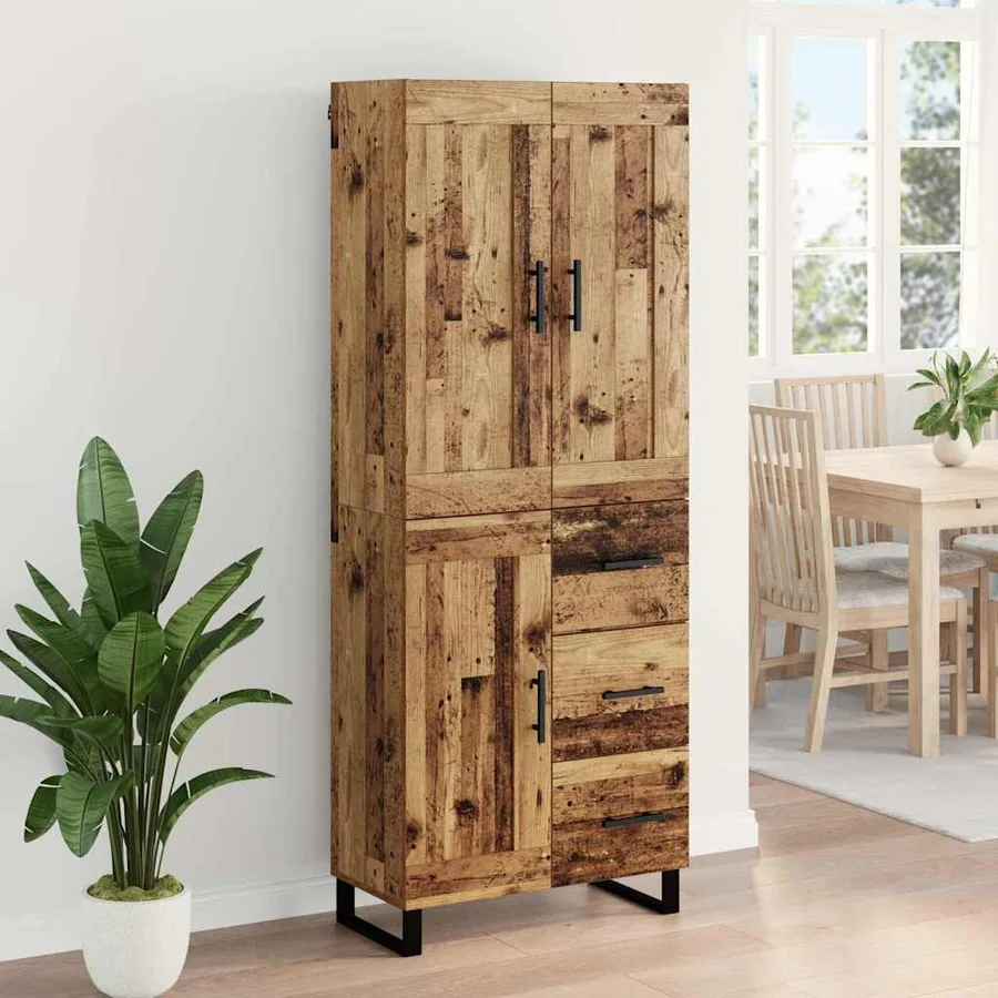 Haut Armoire Bois ancien 69,5 x 34 x 180 cm Bois d'ingénierie - 4