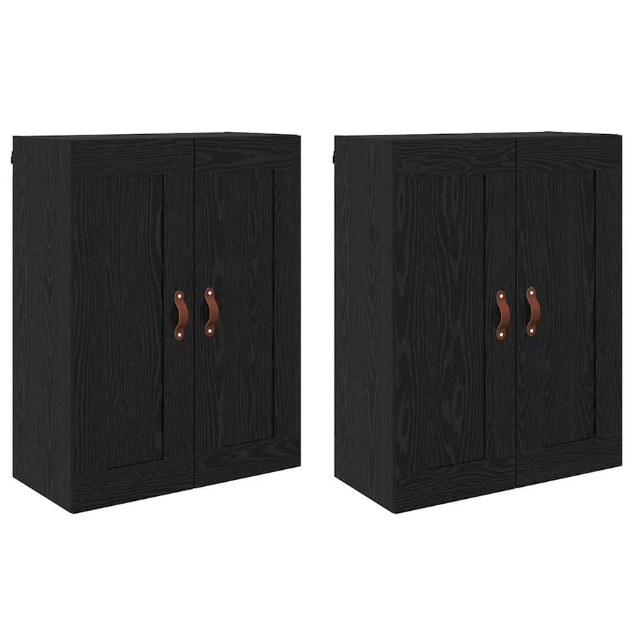 Meuble mural Montage mural 2 pcs Chêne noir 69,5 x 34 x 90 cm - 2