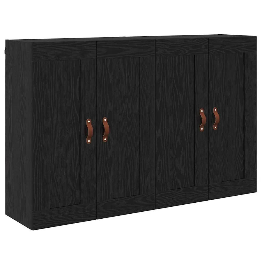 Meuble mural Montage mural 2 pcs Chêne noir 69,5 x 34 x 90 cm - 5