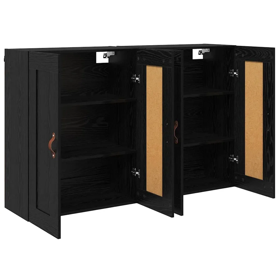 Meuble mural Montage mural 2 pcs Chêne noir 69,5 x 34 x 90 cm - 6
