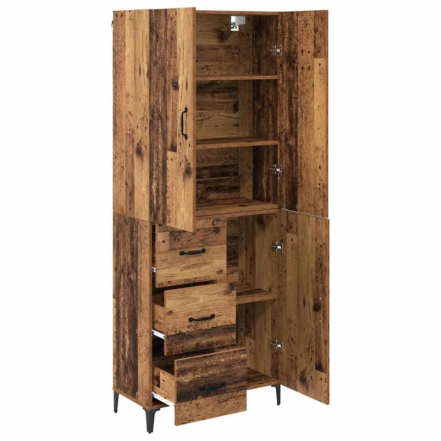 Haut Armoire Bois Ancien 69,5 x 34 x 180 cm Bois d'ingénierie - 5