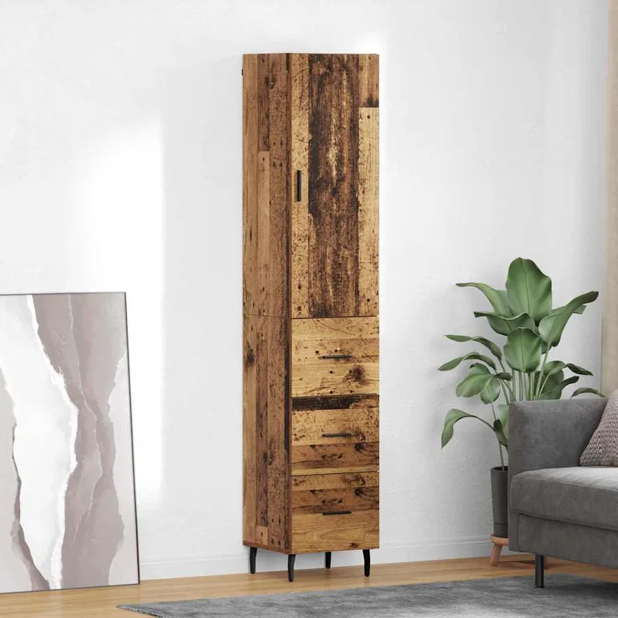 Haut Armoire Bois Ancien 34,5 x 34 x 180 cm Bois d'ingénierie