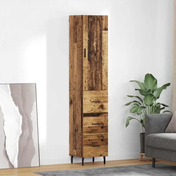 Haut Armoire Bois Ancien 34,5 x 34 x 180 cm Bois d'ingénierie