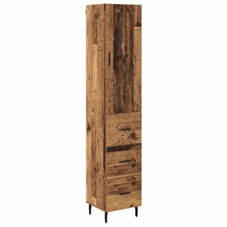 Haut Armoire Bois Ancien 34,5 x 34 x 180 cm Bois d'ingénierie - 2