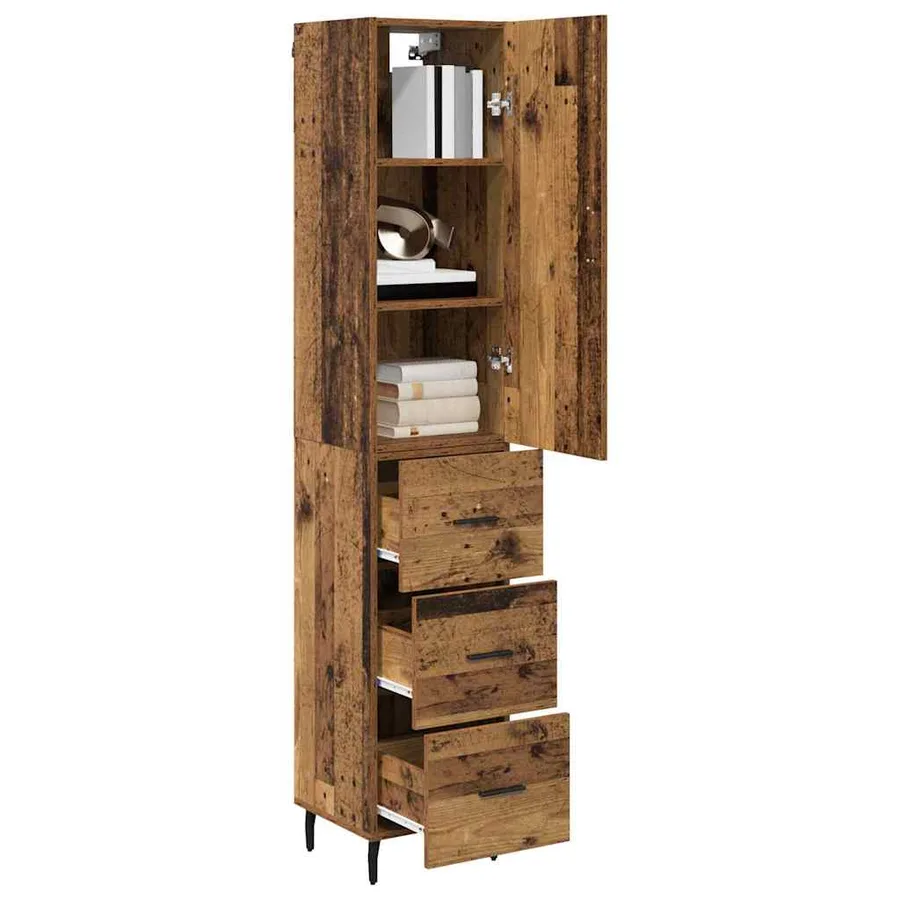 Haut Armoire Bois Ancien 34,5 x 34 x 180 cm Bois d'ingénierie - 3