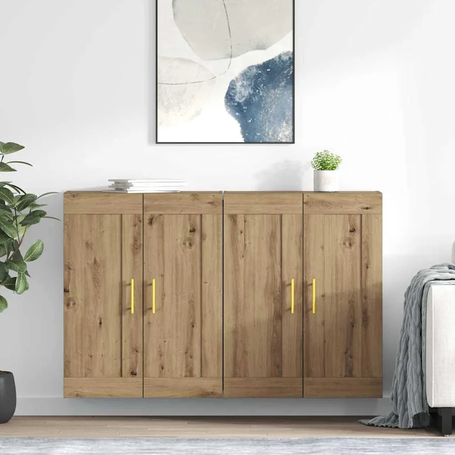 Meuble mural 2 pcs Chêne artisanal 69,5 x 34 x 90 cm