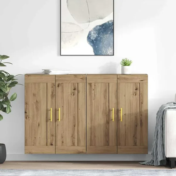 Meuble mural 2 pcs Chêne artisanal 69,5 x 34 x 90 cm