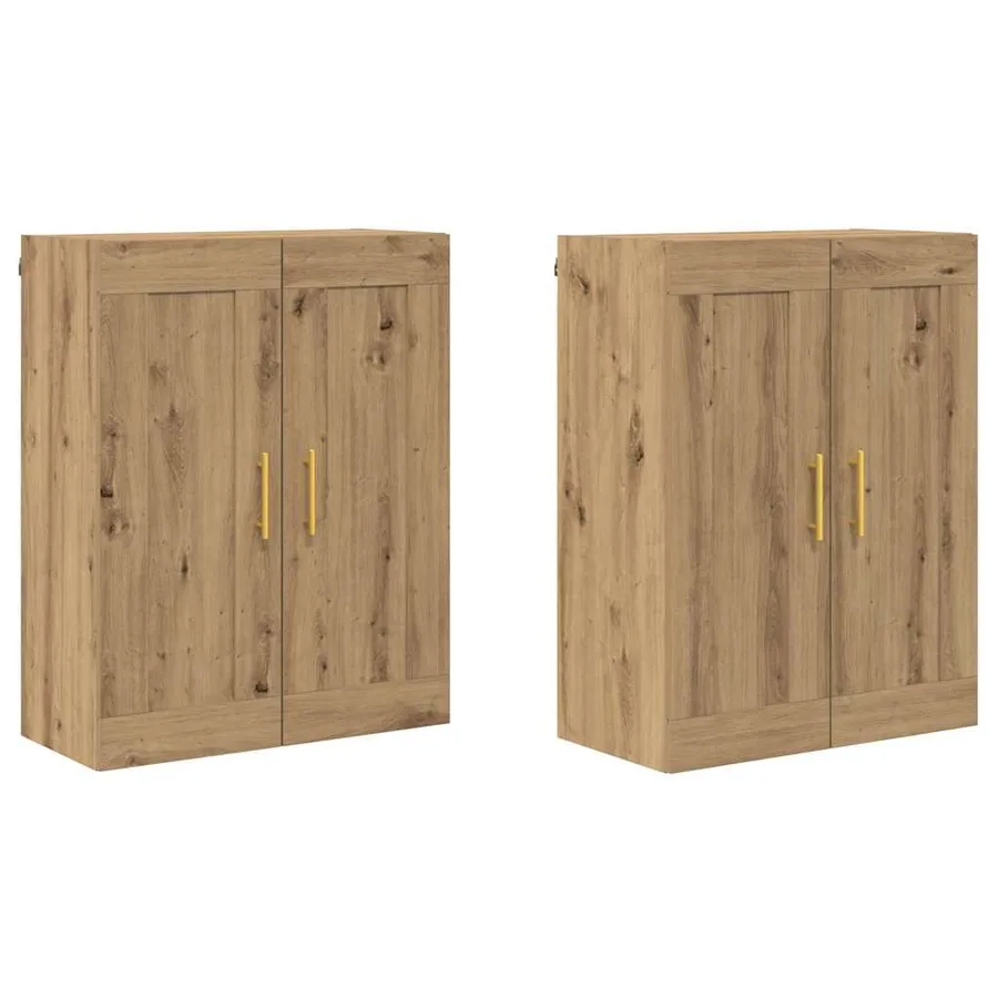 Meuble mural 2 pcs Chêne artisanal 69,5 x 34 x 90 cm - 2