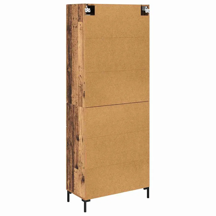 Haut Armoire avec tiroir 2 pcs Bois ancien Bois d'ingénierie - 10