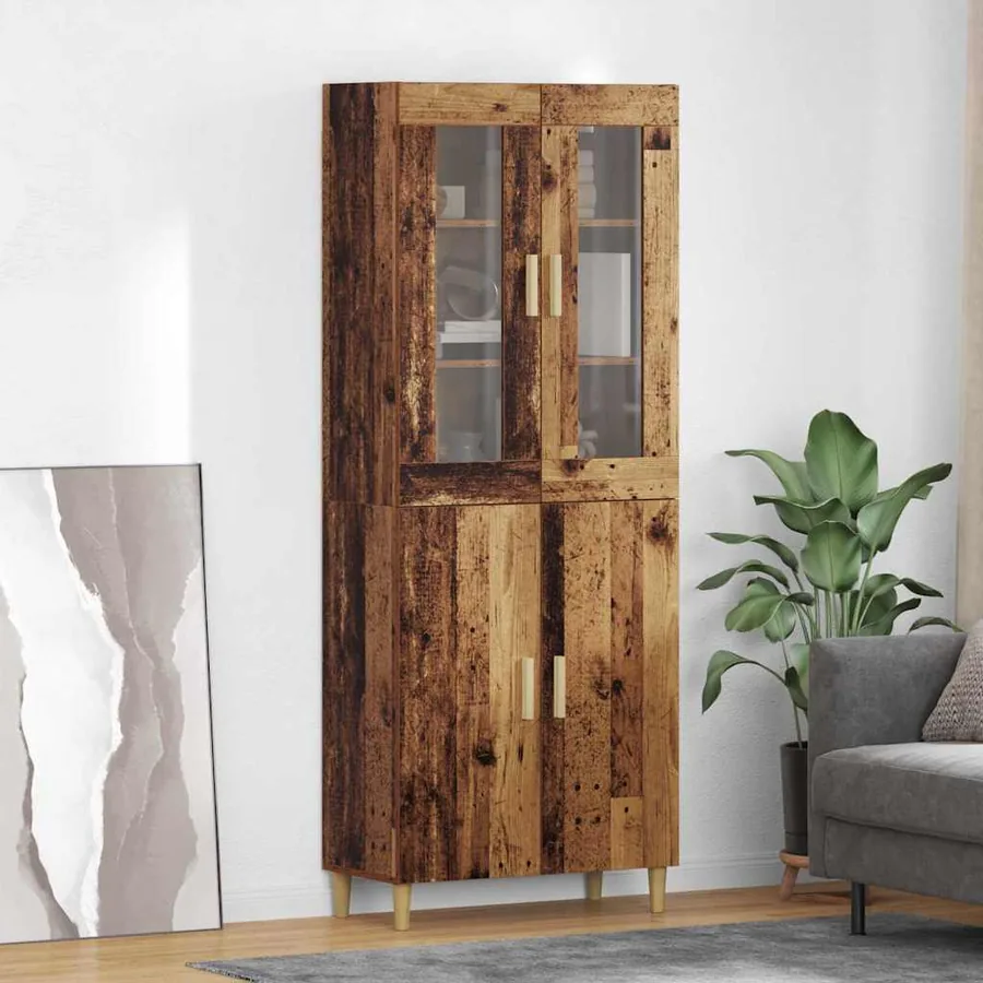 Haut Armoire Bois Ancien 69,5 x 34 x 180 cm