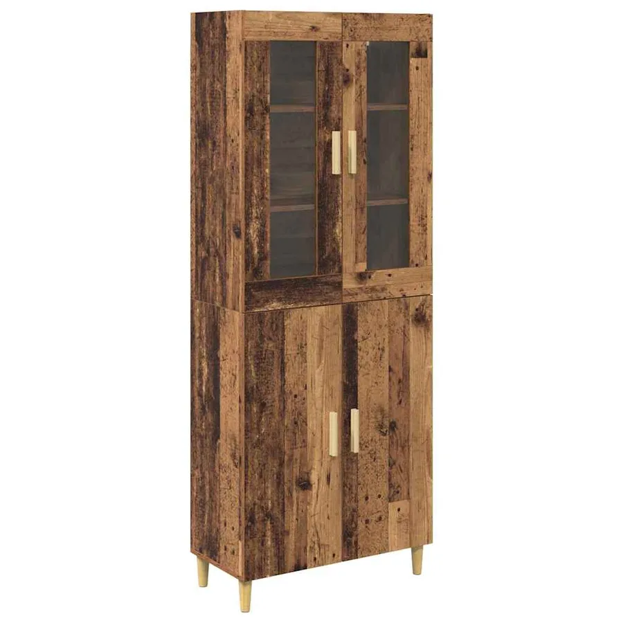 Haut Armoire Bois Ancien 69,5 x 34 x 180 cm - 2