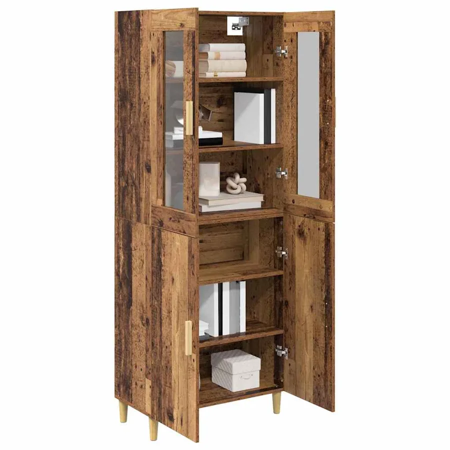 Haut Armoire Bois Ancien 69,5 x 34 x 180 cm - 3