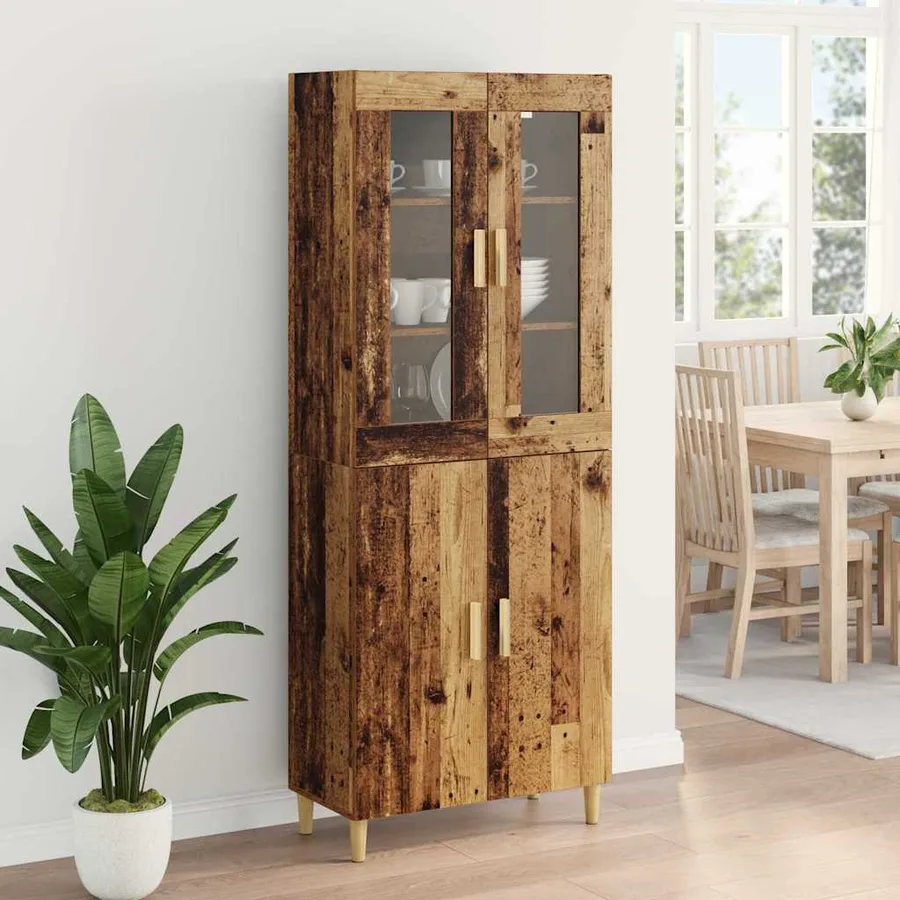 Haut Armoire Bois Ancien 69,5 x 34 x 180 cm - 4