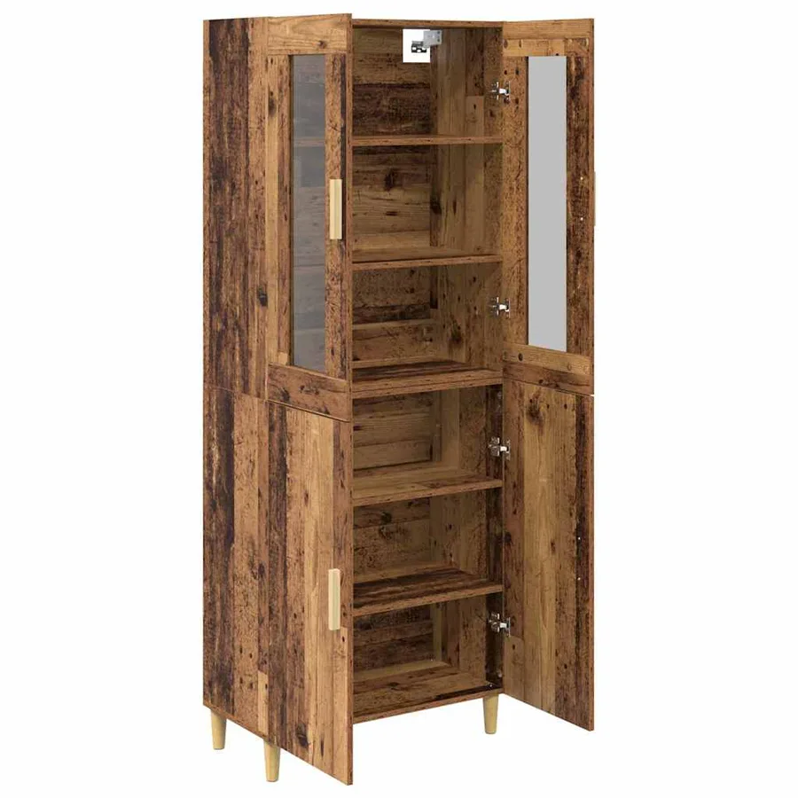 Haut Armoire Bois Ancien 69,5 x 34 x 180 cm - 5
