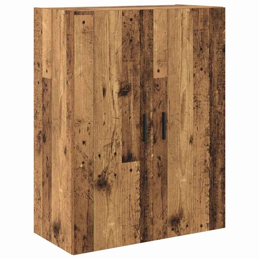 Haut Armoire 2 pcs Bois Ancien Bois d'ingénierie - 7
