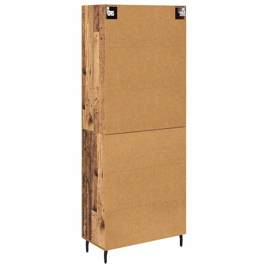 Haut Armoire avec tiroir 2 pcs Bois ancien Bois d'ingénierie - 10