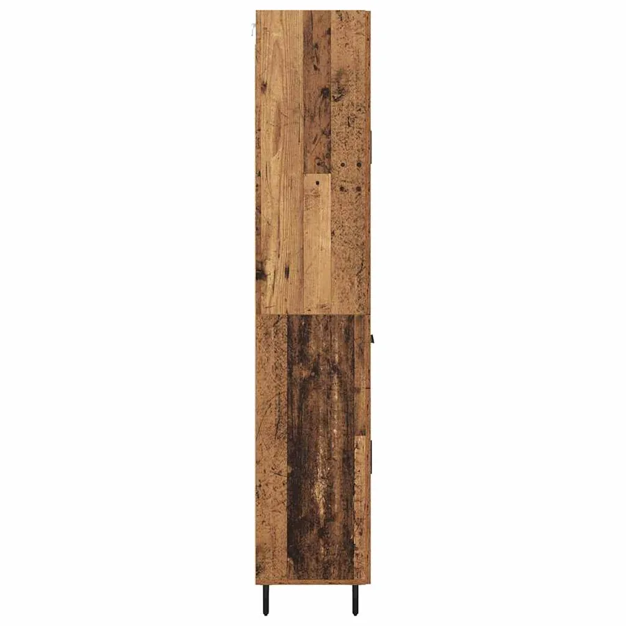 Haut Armoire avec tiroir 2 pcs Bois ancien Bois d'ingénierie - 9