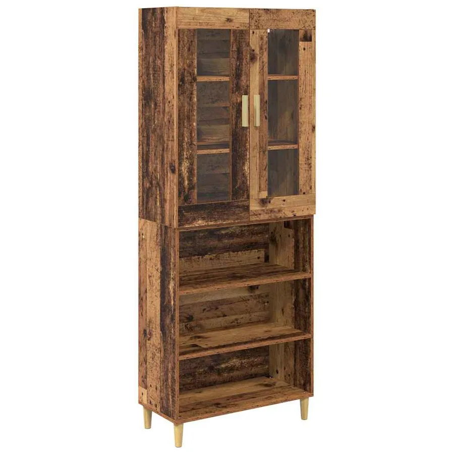 Haut Armoire Bois Ancien 69,5 x 34 x 180 cm - 2