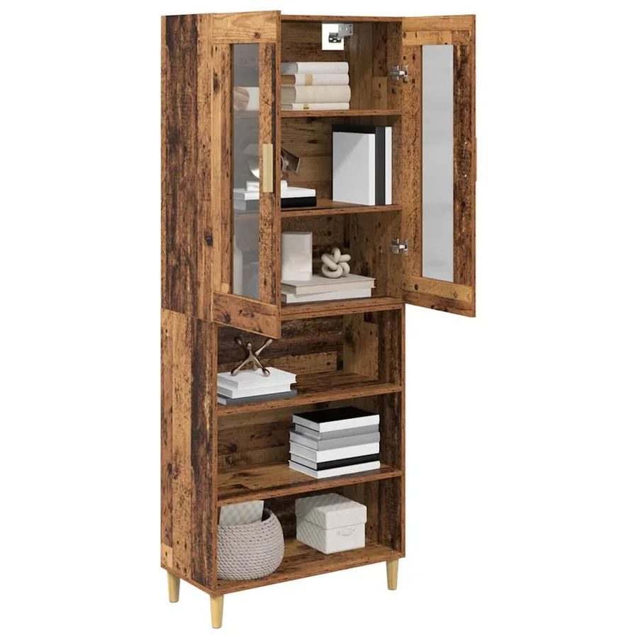 Haut Armoire Bois Ancien 69,5 x 34 x 180 cm - 3