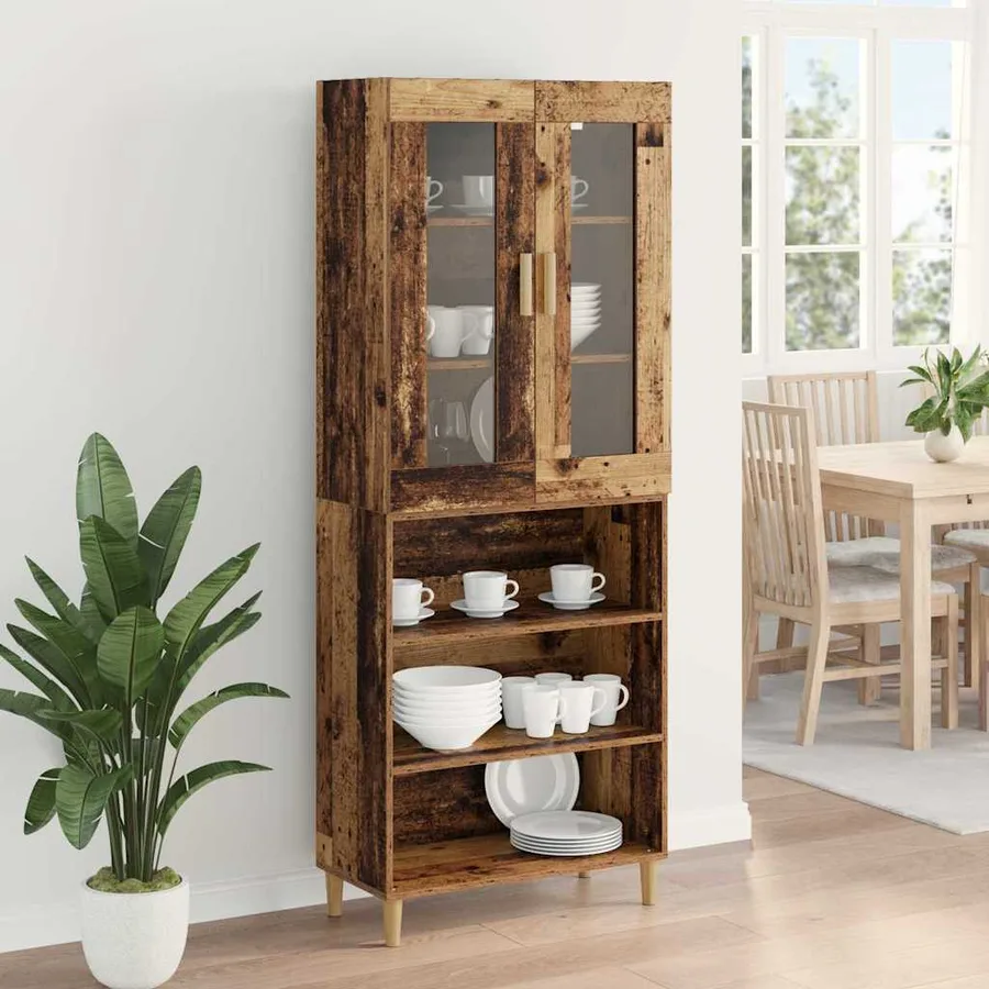 Haut Armoire Bois Ancien 69,5 x 34 x 180 cm - 4