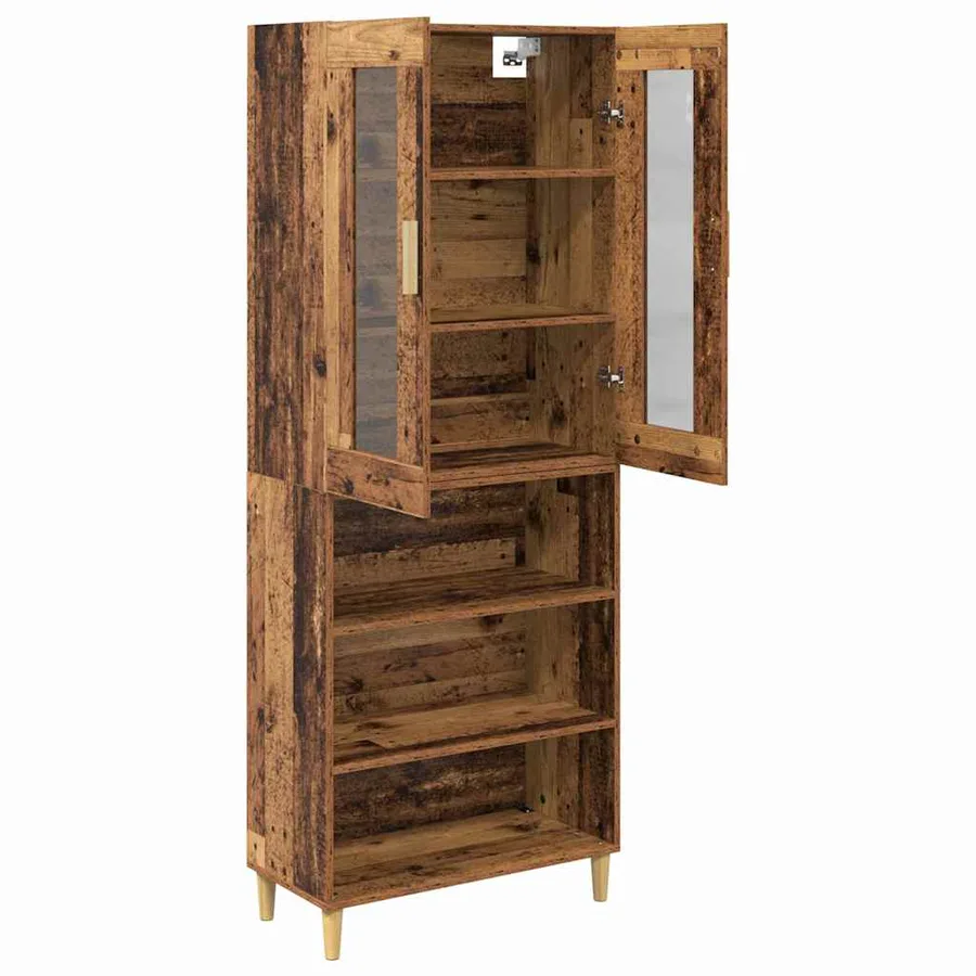 Haut Armoire Bois Ancien 69,5 x 34 x 180 cm - 5