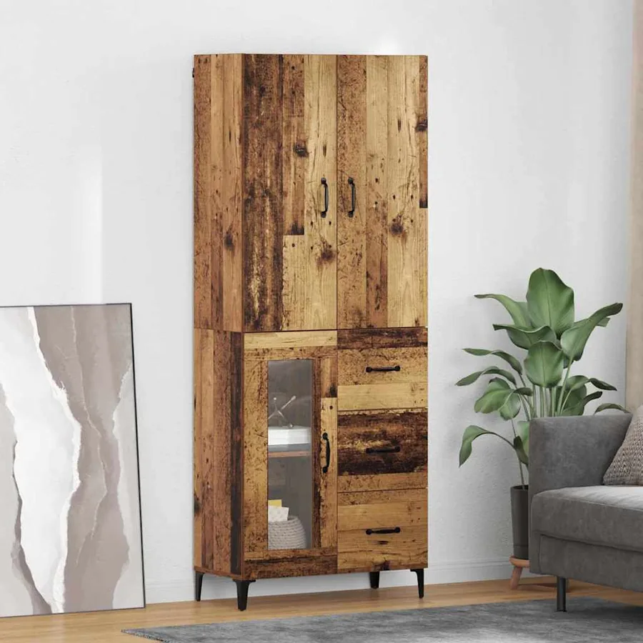 Haut Armoire Bois Ancien 69,5 x 34 x 180 cm Bois d'ingénierie